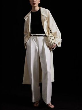 White linen trousers